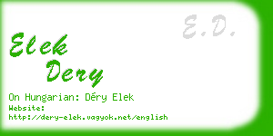 elek dery business card